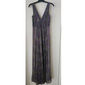 BCBG MAXAZRIA dress in shades of purple with partial beading